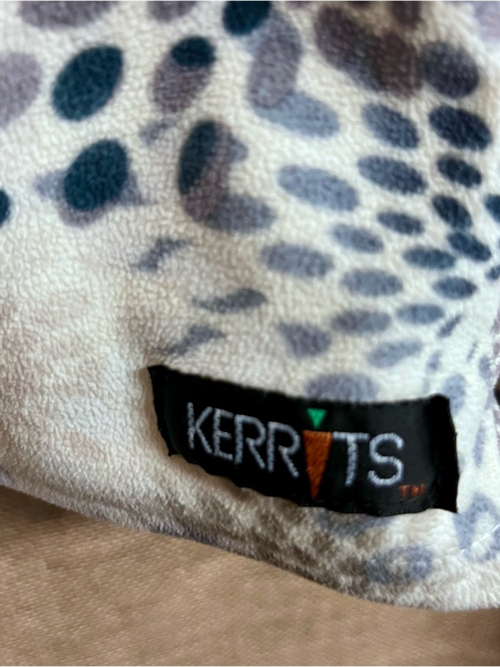 Kerrits Cream, Gray Floral Fleece Quarter Zip Pullover - Picture 4 of 6